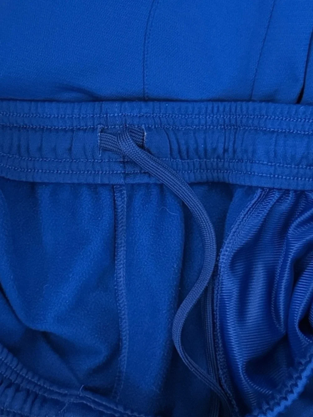 Adidas Climalite Track Pants Blue White Zip Ankle Soccer Warm Up Large Athletic